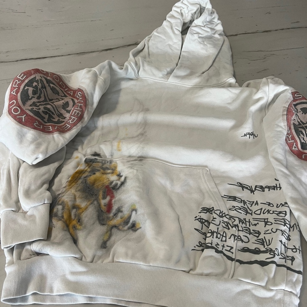 Travis Scott Utopia Circus Maximus White Hoodie Sweatshirt